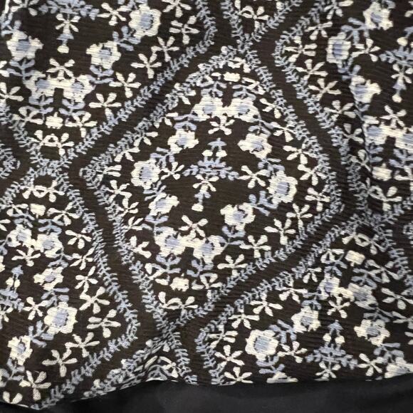 Style & Co Navy Floral Bell Sleeve Boho Dress - SIZE XS - Picture 6 of 7